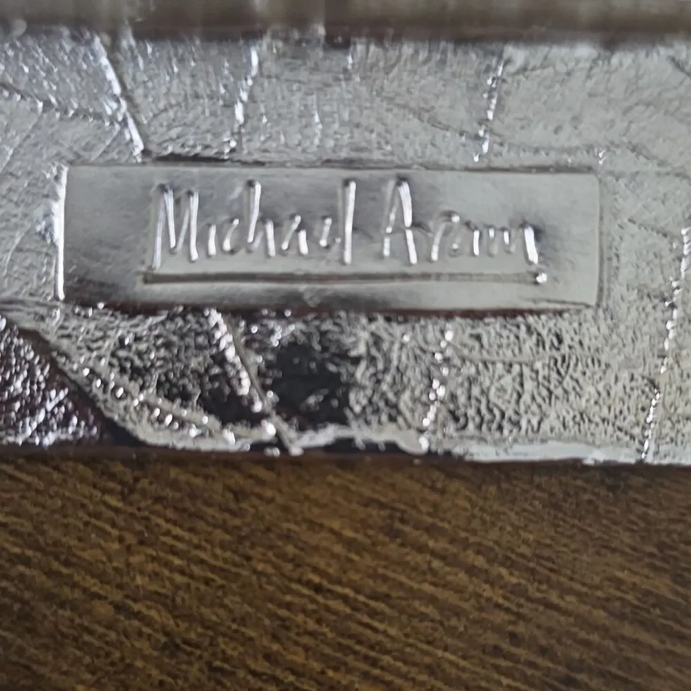 Michael Aram Forest Leaf 4x6 Picture Frame Silver Plated Discontinued Look